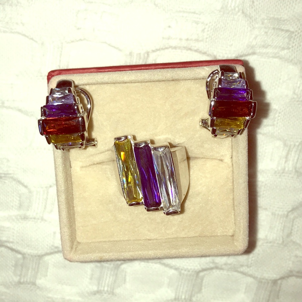 Ring and earrings